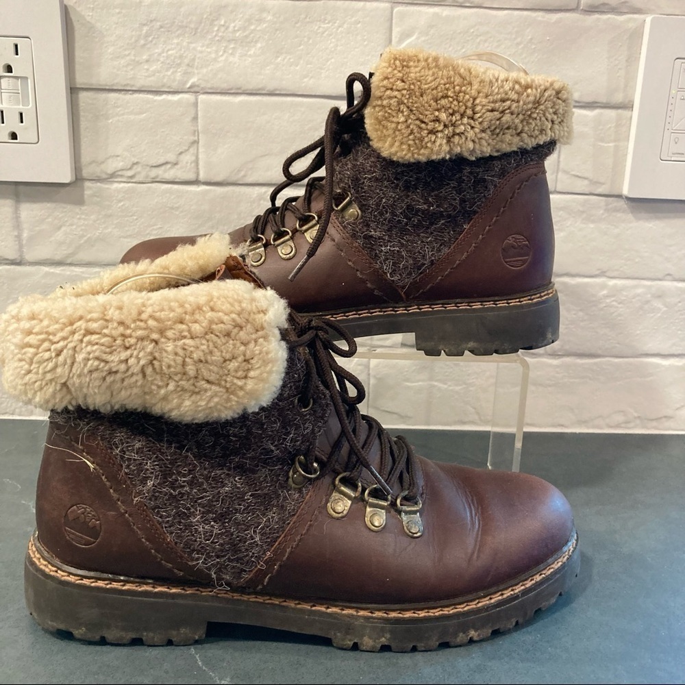 Maine Woods sz 8 brown leather hiking boots